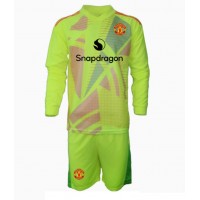 Manchester United Målvakt Bortadräkt Barn 2024-25 Långärmad (+ Korta byxor)